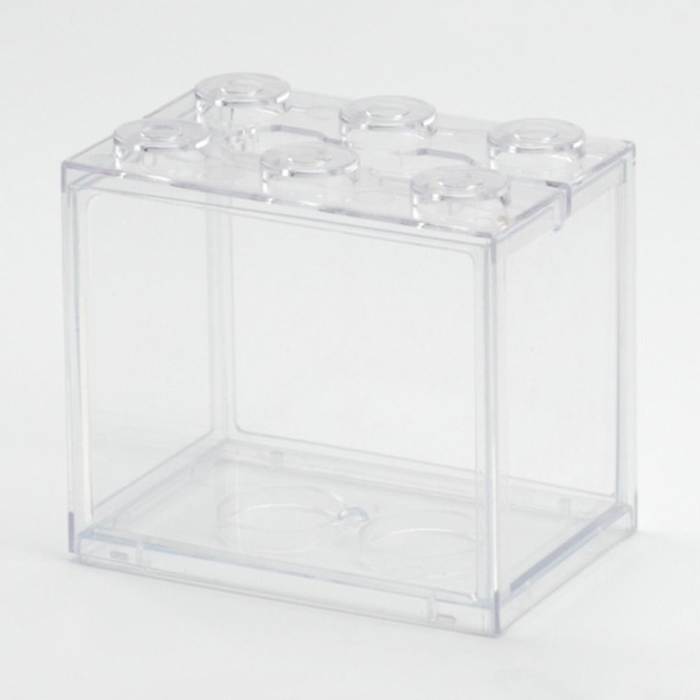 LED Lamp Betta Fish Tank Plastic Breeding Box Creative Building Block Aquarium Desktop Ornament