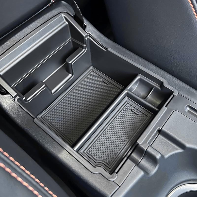 JKCOVER Center Console Organizer Tray Compatible With 2017-  Subaru Impreza And 2018-  Subaru Crosstrek, ABS Material Ert Armrest Storage Box