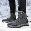 Мужские ботинки, модные, искусственный мех, плюшевые, водонепроницаемые, ботильоны, зимние, мужские, теплые, большого размера, нескользящие, мужские, ботинки, большие размеры 39-48