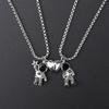 Couples Matching Necklaces Unique Design Titanium Steel Spaceman Pendant for Friends Men Women
