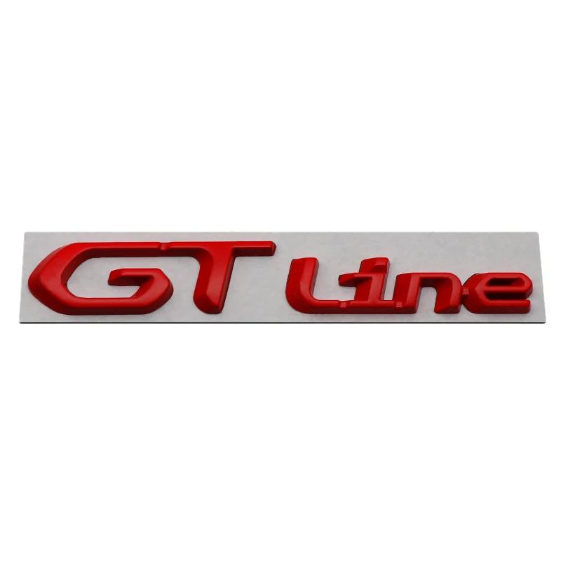 Металлическая наклейка на крыло автомобиля GT GTLINE, значок-эмблема на задний багажник