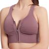 Plus Size Zip Front Sports Bras for Women High Support Bounce Control Workout Yoga Crop Top