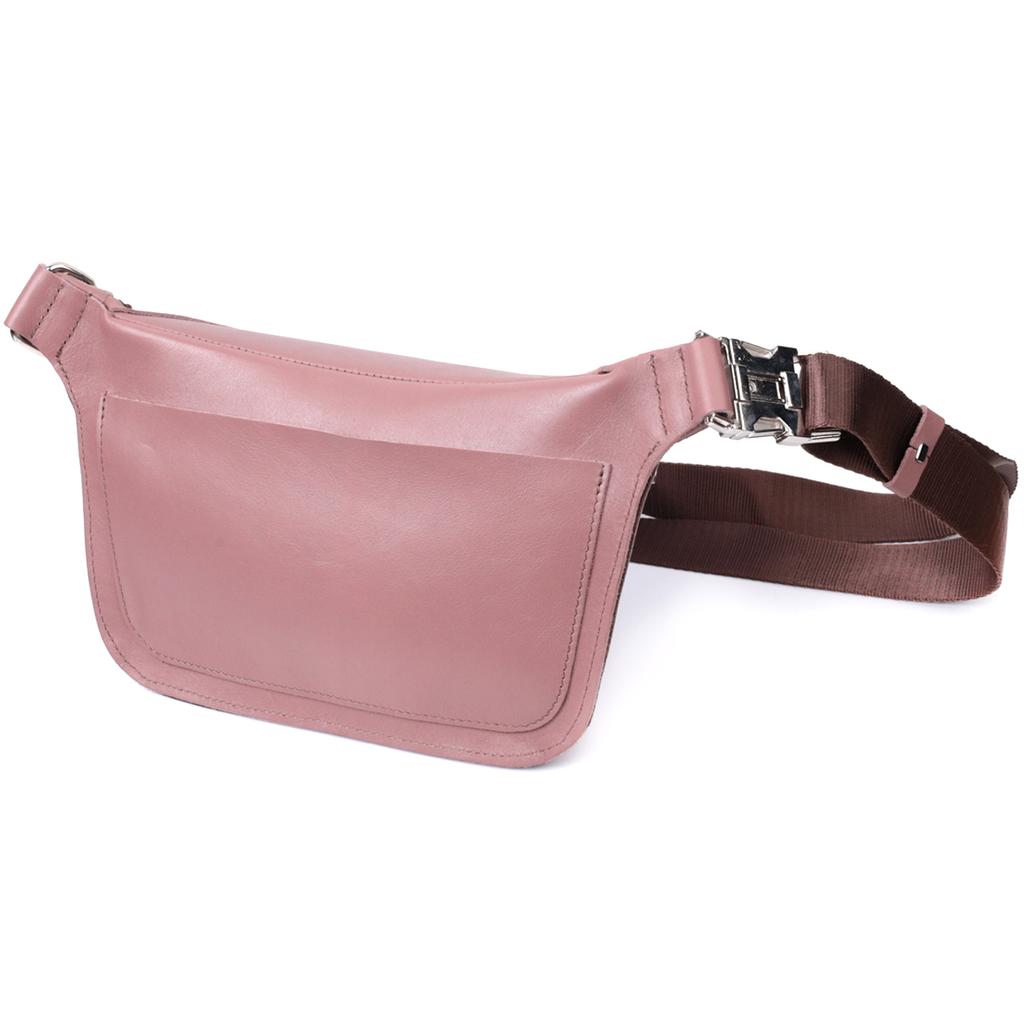 Interesting Banana Bag for Women Made of Genuine Leather GRANDE PELLE Bag 22816 Beige