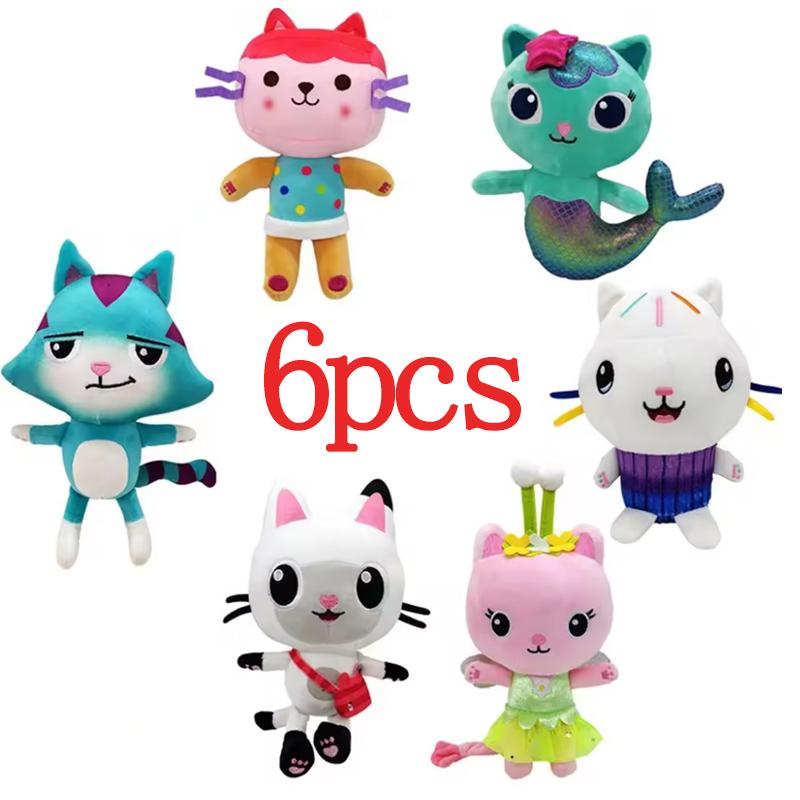 Кукольный домик Габби, плюшевая игрушка, Меркат, мультяшные мягкие игрушки, улыбающийся кот, автомобиль, кошка, обнимание, куклы Габи для девочек, детские подарки на день рождения