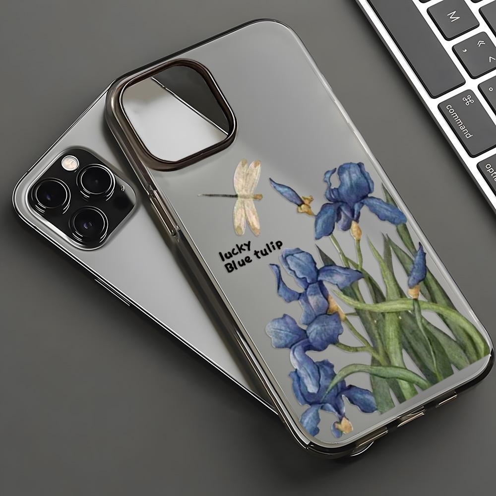 Чехлы для мобильных телефонов iPhone 11 13 15 Pro Max 12 14 Pro Max Чехол для iPhone 16 15 Plus 13 Pro 12 Mini 13 Mini Матовая текстура Нарисованные мультяшные цветы