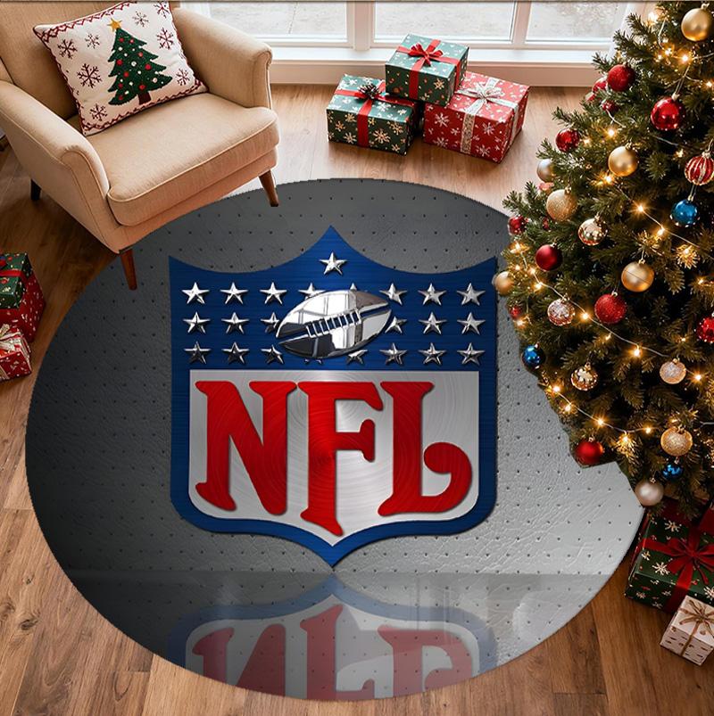 Круглый ковер с узором NFL, коврик для помещений/улицы, для пикника, игровой комнаты, спальни, офиса, гостиной, ковер для домашнего декора, подарок на день рождения