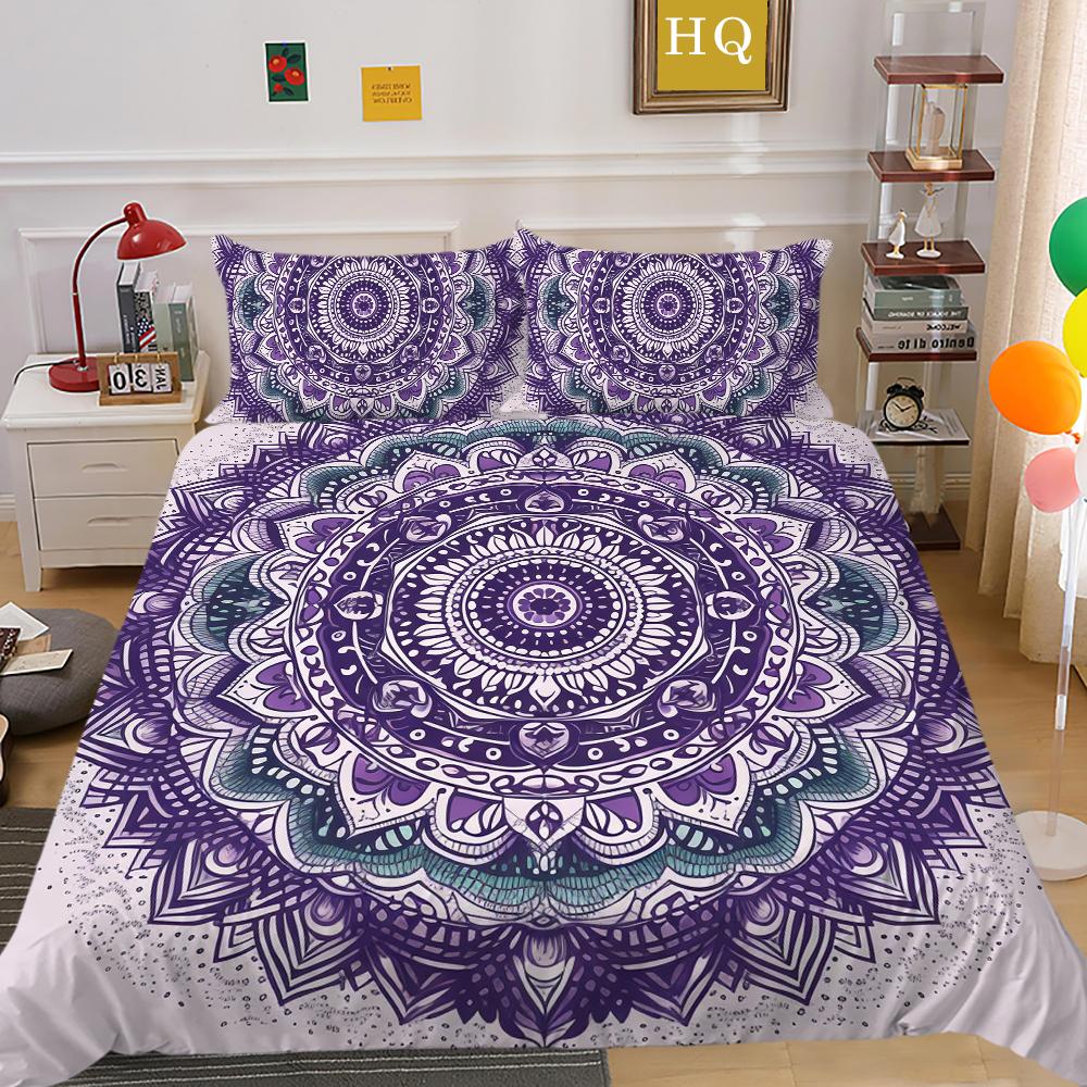 3D Mandala Printing Comforter Cover Set Double Size Polyester Duvet Cover Fashion Highend Home Bedclothes
