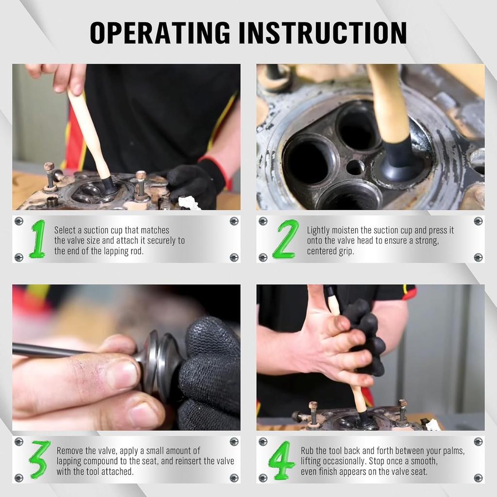 SWANLAKE Valve Lapper Set With 4 Suction Plates