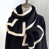 Thick Knitted Scarves Winter Warm Neckerchief Fashion Wool Scarf  for Women Female