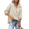 Spring and Autumn Women's Hoodie Blouse Long Sleeve Top Casual Loose Solid Color Hoodie Sweatshirt