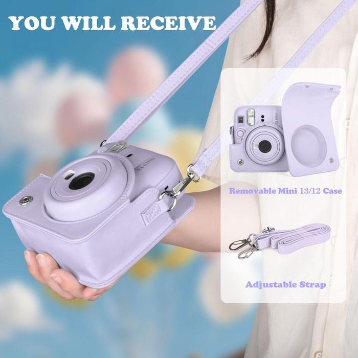 Rieibi Instax Mini 13/Mini 12 Camera Case - Lilac Purple