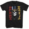 Мужская футболка Slash Guns N Roses Двойной Слэш Череп Черный Хлопок Гитарист Музыка Унисекс Футболка