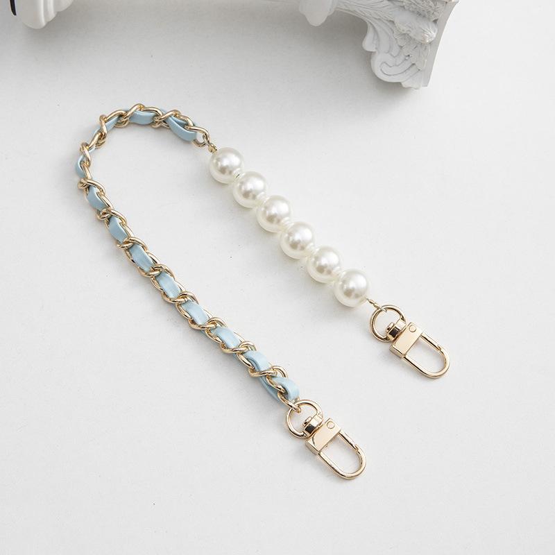 26Cm Pearl Purse Chain Short Handle Replacement Bag Chain Strap Metal Shoulder Chain Handbag Chain Accessories For Purse Bags