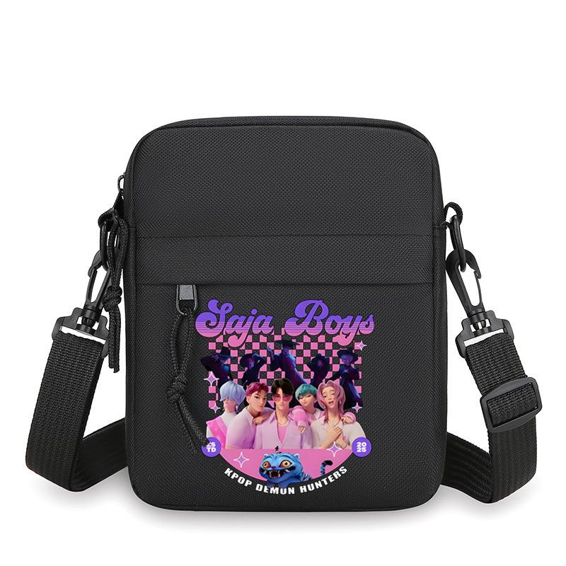 Animation Cartoon Peripheral Simple Multi-Function Portable Mini Square Bag Men'S Casual Shoulder Messenger Bag