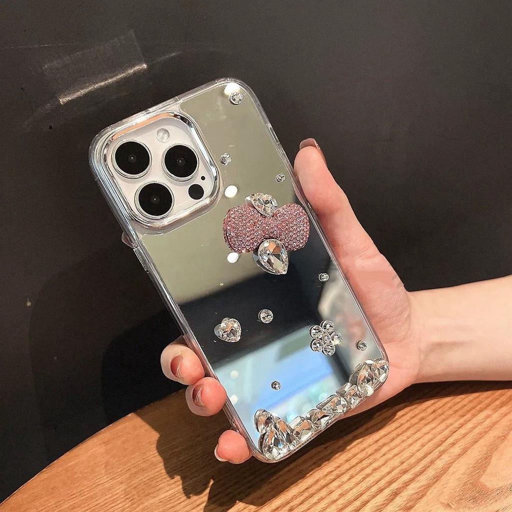 Подходит для чехла мобильного телефона Apple 17promax iphone16 защитный чехол 12 зеркальный 14 противоударный 15 внешний заказ 16 женский 13