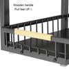 Стеллаж для хранения под шкафом с двумя выдвижными лотками, регулируемая высота, металлический выдвижной органайзер для ванной комнаты и кухни с ручкой