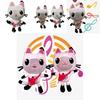 Adorable Gabby's Dollhouse Music Plush Toy Cartoon Stuffed Cat Plushie Doll For Kids