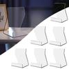 6 Pcs Transparent Display Stand Book for Shelf Desktop Bookshelf Acrylic Clear Storage Office Brochure Artwork Holder Organizer