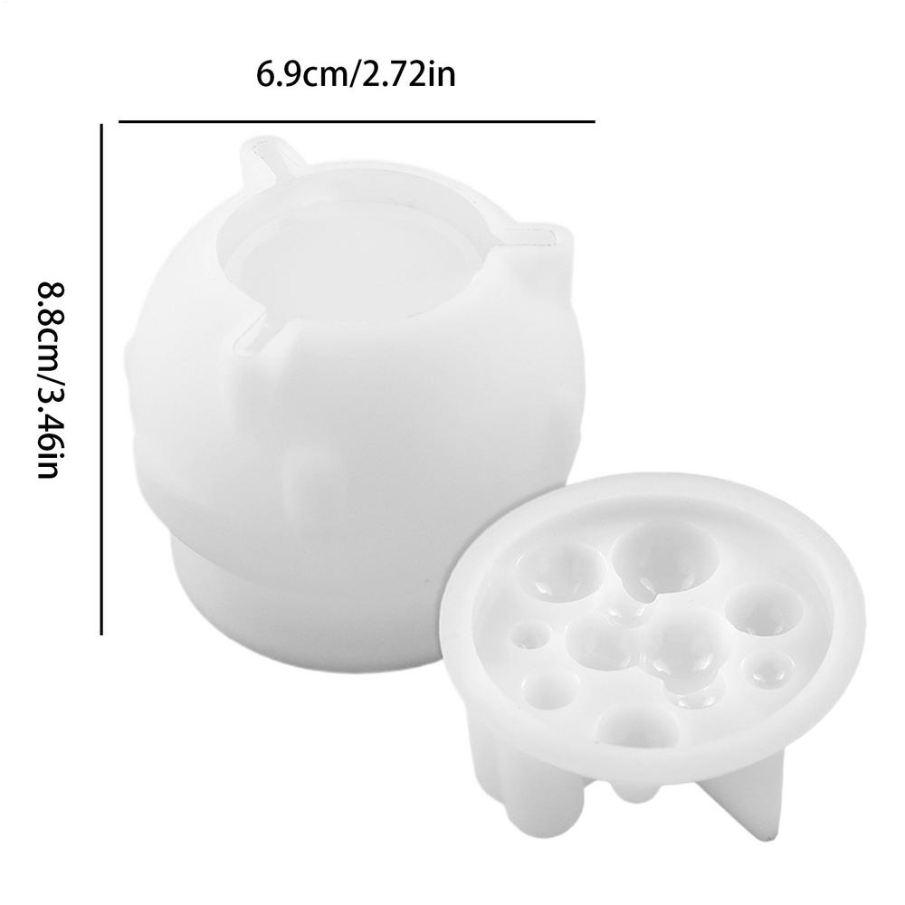 Хэллоуинский ведьминский котел силиконовая форма эпоксидная смола хэллоуинский тигель форма тыквы форма для легкого извлечения принадлежности для рукоделия