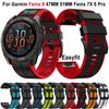 26/22 мм Умные часы Для Garmin Fenix 8 Solar 51 мм 47 мм Силиконовый ремешок Для Fenix 7 7X 5 Plus 6 6XPro 945 Epix 2 Браслет QuickFit