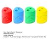 4Pcs Dual Hole Pencil Sharpeners for Kids Students Transparent Scratch Box Sharpener Portable Manual Sharpener for School Office Home