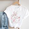 (Asian Size) Short Sleeve Tee Top Fashion Tshirt Clothing 90s Flower Spring 90s Casual Women Print Summer Lady Female Graphic T-shirt