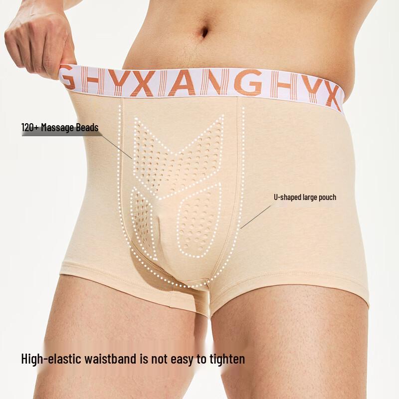 Hengyuanxiang Men's Cordyceps Antibacterial Boxer Briefs