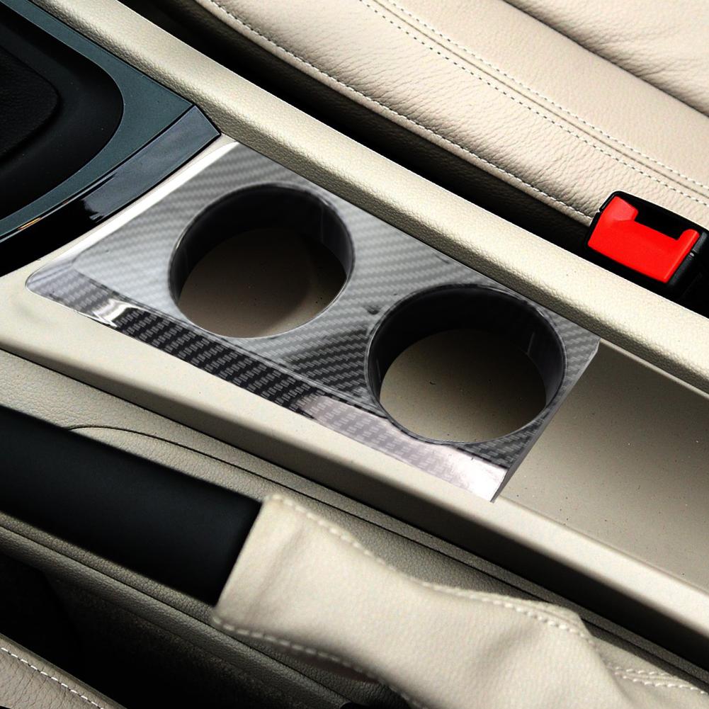 ABS Plastic Center Console Cup Holder Car Water Cup Holder Sticker Trim Cover for BMW E81 E82 E87 E88 1 Series 2004-2011 LHD