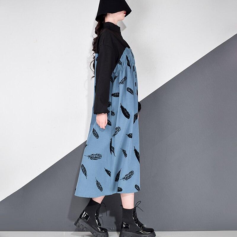 Xitao Модное женское платье с длинными рукавами и принтом DZL2368