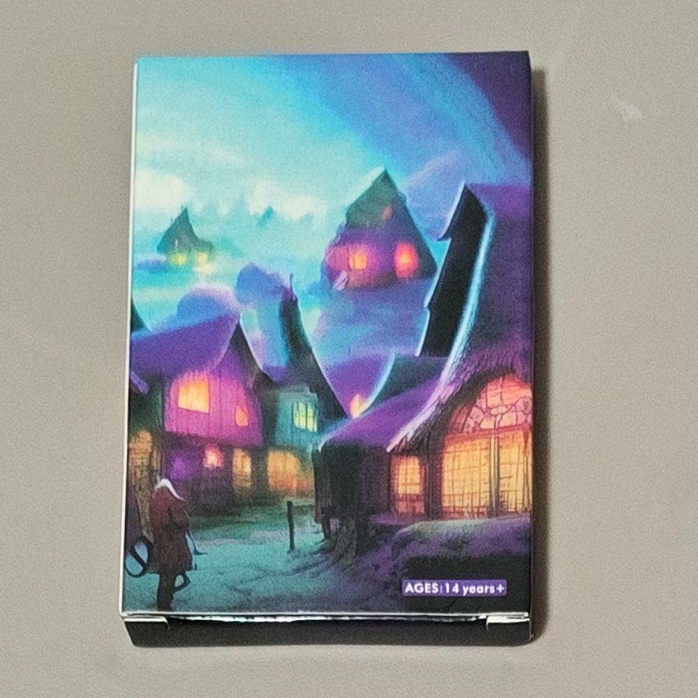 Скандинавская колода Таро 22 карты с руническими символами, Атмосферное фэнтези-искусство для гадания и духовного роста 10*6.5см