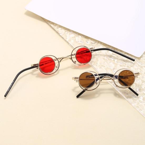 Круглые солнцезащитные очки с откидной оправой, маленькие круглые поляризованные очки для мужчин и женщин, ретро-панк, солнцезащитные очки UV400 для вечеринки в стиле рейв