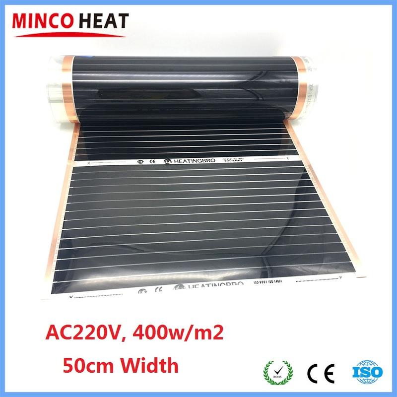 MINCO HEAT Все размеры 400 Вт/м² Пленочный инфракрасный нагреватель Теплый мат для системы теплого пола Высокотемпературный