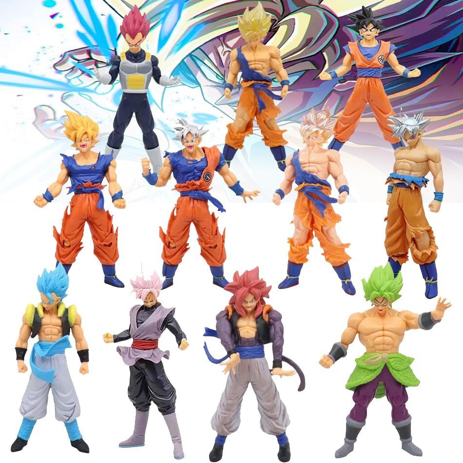 Аниме Фигурки Dragon Ball Z - Гоку Броли Веджета Формы Супер Сайяна 18см ПВХ Модель - Коллекционная Фигурка Подарок для Детей и Фанатов