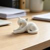 Xiaobudian 3D-печатное украшение-кошка, реалистичные фигурки с плюшевой текстурой, черно-белая милая исцеляющая скульптура, для декора стола, автомобиля, книжной полки