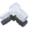 90° L-Shaped Transparent Plastic Water Pipe Connector, Reducing Pagoda Elbow