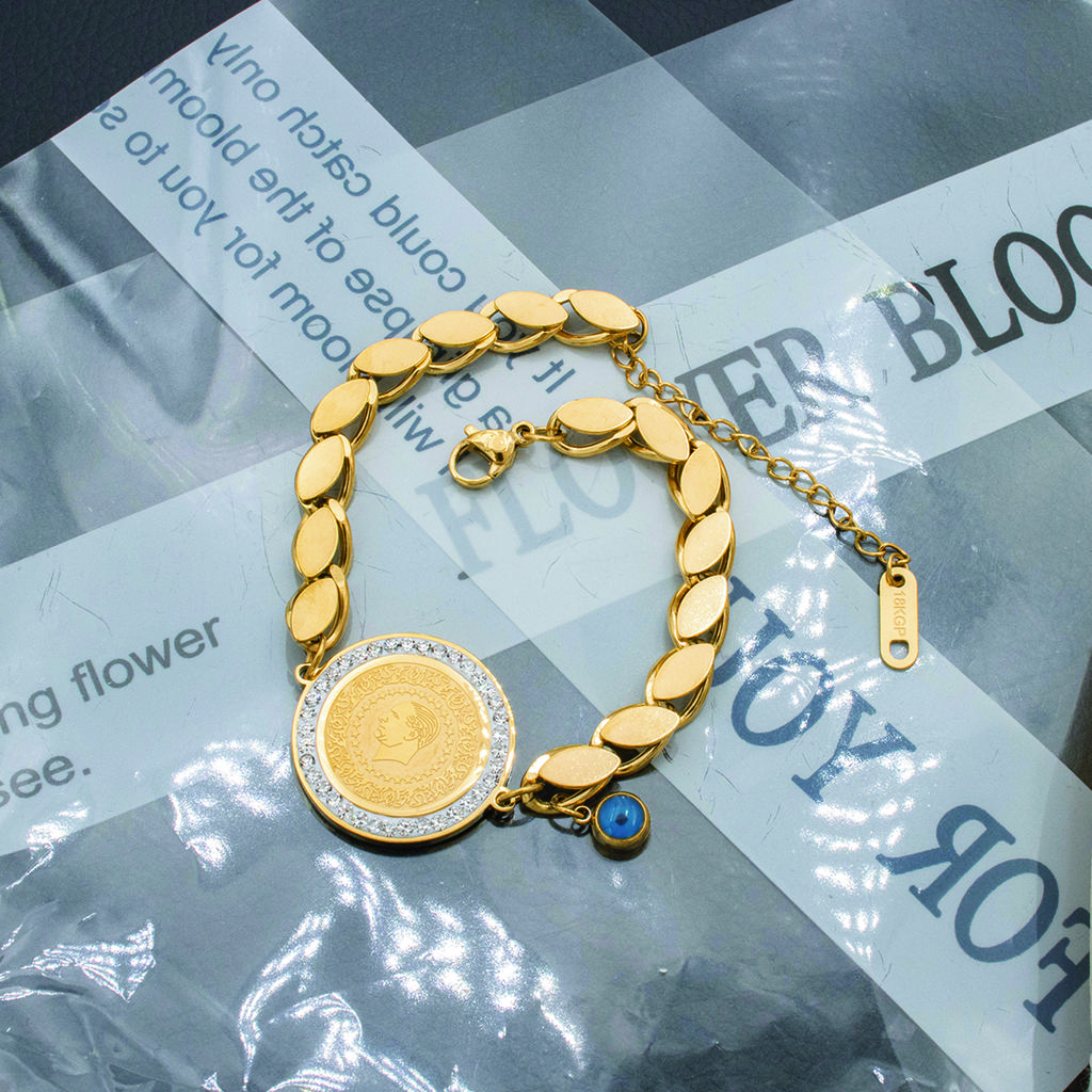 Новый роскошный браслет-шарм 2025 года, золотого цвета - Ювелирное изделие из нержавеющей стали для женщин, Гипоаллергенный подарок и аксессуары для вечеринок