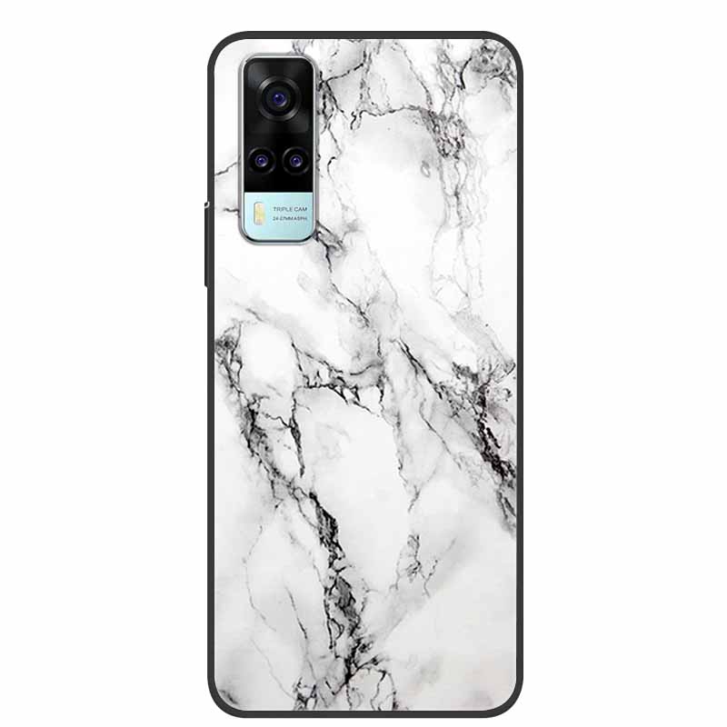 Чехол для vivo Y31 Y53S Y11S Y12S V2026 Мраморный Мягкий ТПУ Силикон Защитная Крышка Телефона Для vivo Y31 2021 Задняя Крышка Funda Y 31 Coque