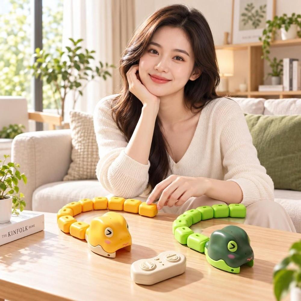 Interactive Remote Control Car Rechargeable Magnetic RC Car Vehicle Toy Greedy Snake Car Kids Gift