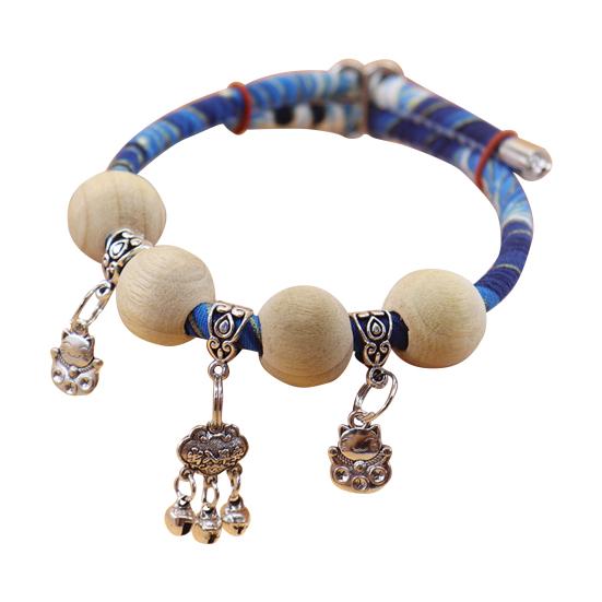 Pet Collar Natural Camphor Wood Insect Repellent Safe Anti-Flea Pet Kitten Collar with Bell Pet Supplies