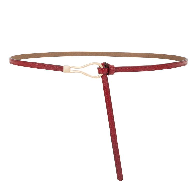 Четыре сезона в наличии новый женский кожаный тонкий ремень без отверстий дизайн декоративный пояс для платья с уплотнителем на талии универсальный двухслойный кожаный ремень