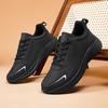 Sneakers Men's Shoes Autumn and Winter New Leather Waterproof Black Men's Running Shoes Large Size 48 Casual Shoes
