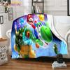 Плед Mario Bros Высококачественный Фланелевый Теплый Мягкий Плюшевый для Дивана Кровати Подходит для Пледа от Кондиционера