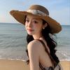 Adjustable Lace Bowknot Straw Hat Large Brim Sunshade Cap Sweet Wide Brim Sun Hat Unisex