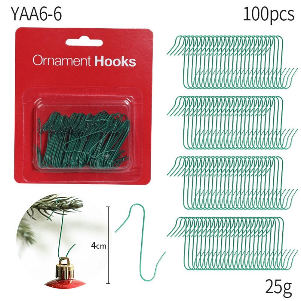 100 шт. Крючки для елки, Подвески для елочных шаров, Проволочные крючки для подвешивания украшений