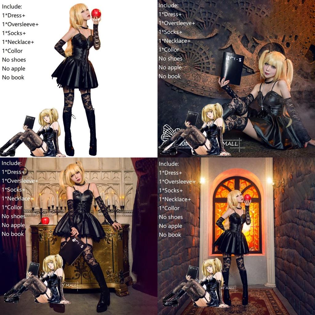 Потрясающее платье Мисы Аманэ из Тетради смерти для женщин, косплей, наряд на Хэллоуин