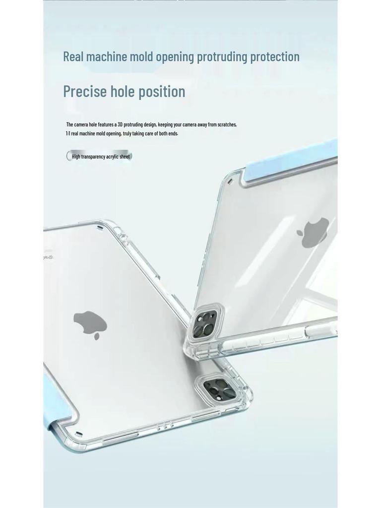 Защитный чехол для Samsung Galaxy Tab S9: 3+Y Сгиб, Прозрачный акрил, Полное покрытие