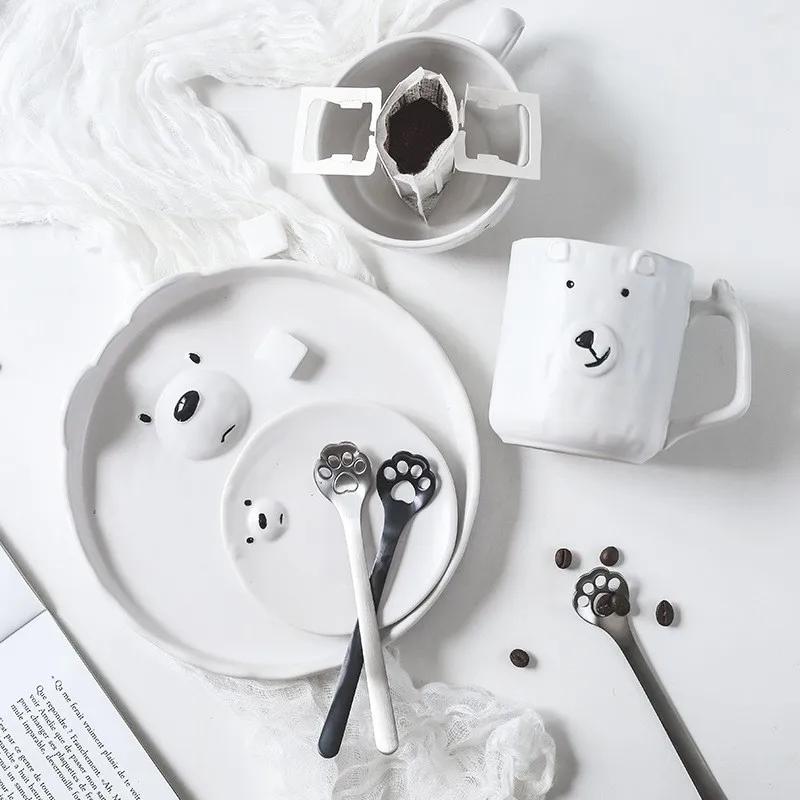 Керамическая посуда в японском стиле Милая девушка Сердце Медведь Посуда Бытовая нестандартная посуда Креативные мультяшные кухонные принадлежности