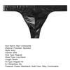 Men Glossy Sexy Thongs Silky Smooth Underpants Imitation Leather Soft Low-Waist Thong Briefs for Date Party