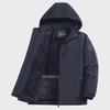 Men's Large Size Waterproof Winter Travel Jacket - Thick, Breathable, Medium-Long, Outdoor, Plus Velvet