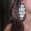 Ювелирные изделия Серьги-капли Изысканные винтажные серьги Серьги с кисточками в виде милых лепестков Вечеринка